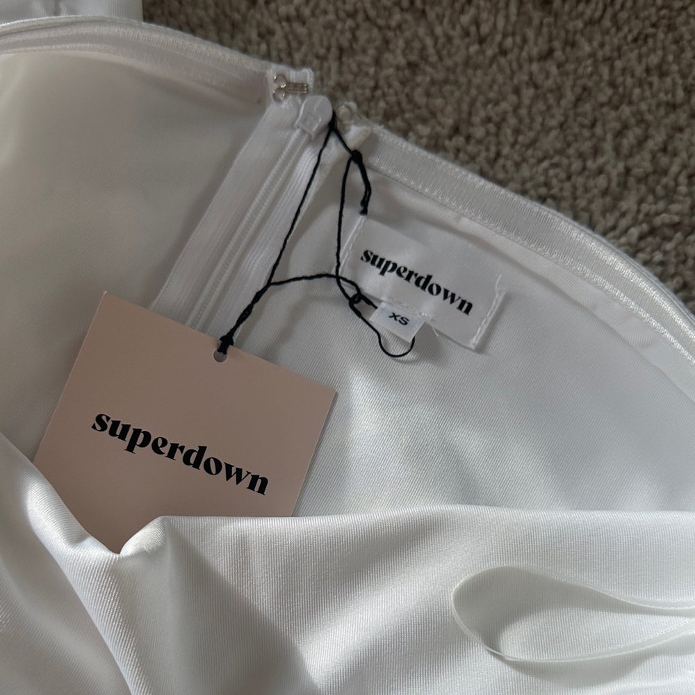 REVOLVE Strapless White Cutout Dress - Picture 5 of 6